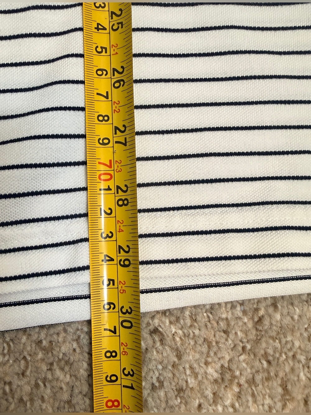 Vintage Old Marsh Golf Club Polo Shirt White Black Stripe Robert Bryan Size L - Picture 15 of 15